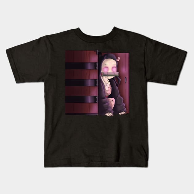 Nezuko Kids T-Shirt by enzoart11